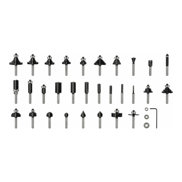 Bosch PRO Set de fraises, tige 1/4", 30 pcs