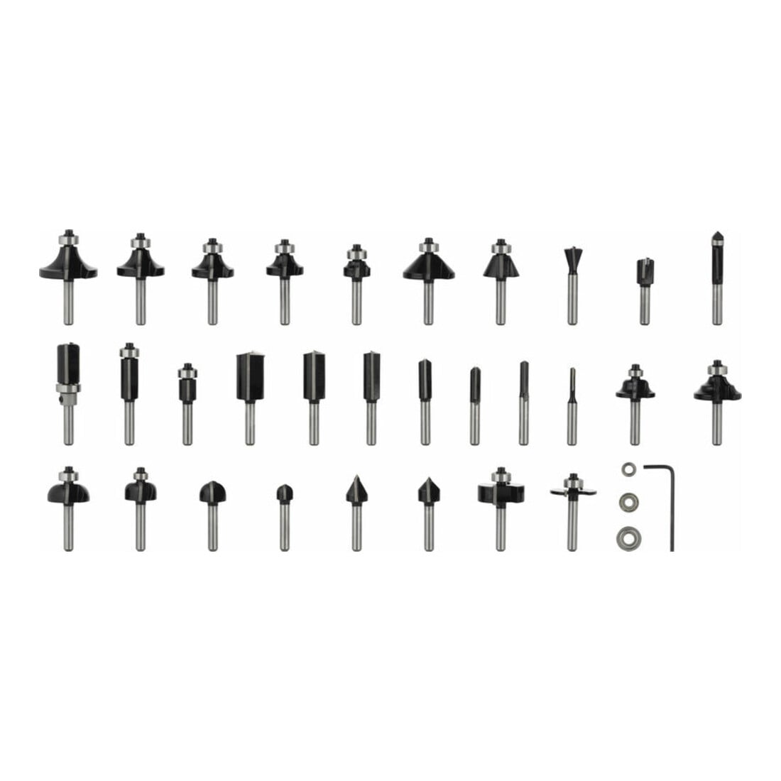 Bosch PRO Set de fraises, tige 1/4", 30 pcs