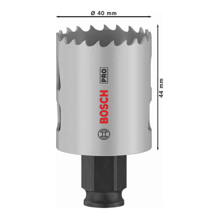 Bosch PRO Set de scies-cloches Multi Matériaux PC Plus, 40 mm, 24 pcs