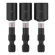 Bosch PRO Set d'embouts à ergots, 1/4" x 50 mm, 5/16" x 50 mm, 3/8" x 50 mm, 3 pcs