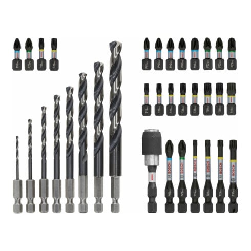 Bosch PRO Set d'embouts Impact Metal, présentoir, 6 x 35 pcs