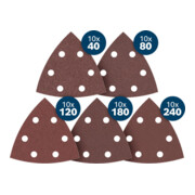 Bosch PRO Set di fogli abrasivi F460, K40/80/120/180/240, 93 mm, 50 pz., Starter Pack-2