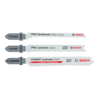 Bosch PRO Set di lame per seghetto alternativo per laminato, 15 pz.