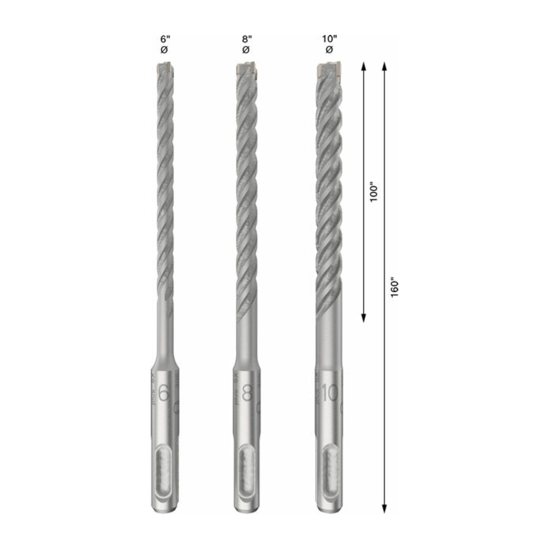 Bosch PRO Set di punte per martello SDS plus-5X, 6/8/10 mm, 3 pz.
