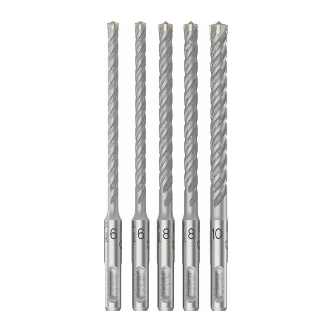 Bosch PRO Set punte a scalpello SDS plus-5X, 6/6/8/8/10 mm, 5 pz.