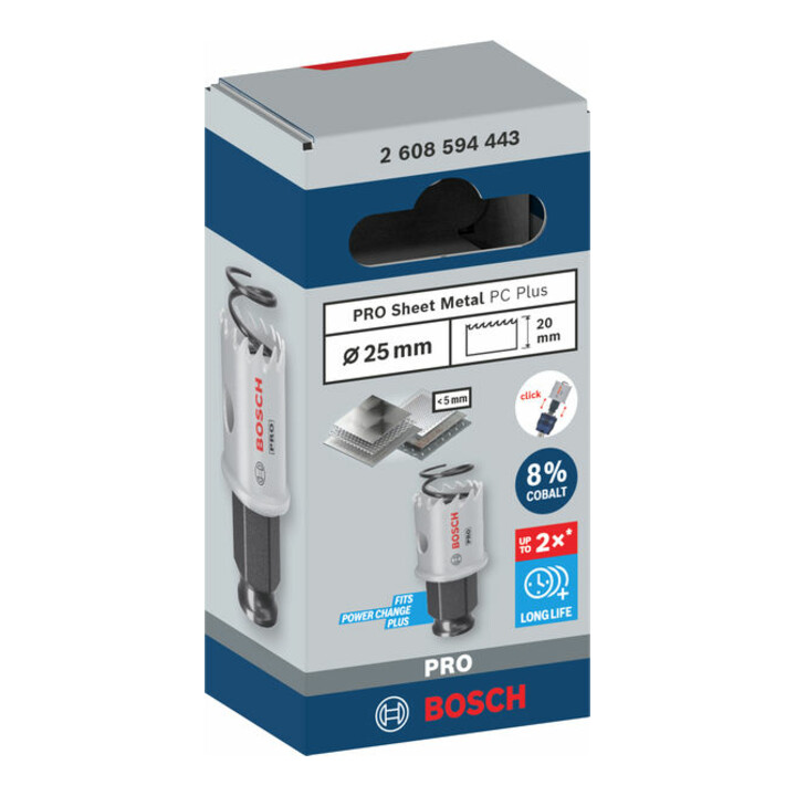 Bosch PRO Sheet Metal PC Plus Lochsäge, 25 mm