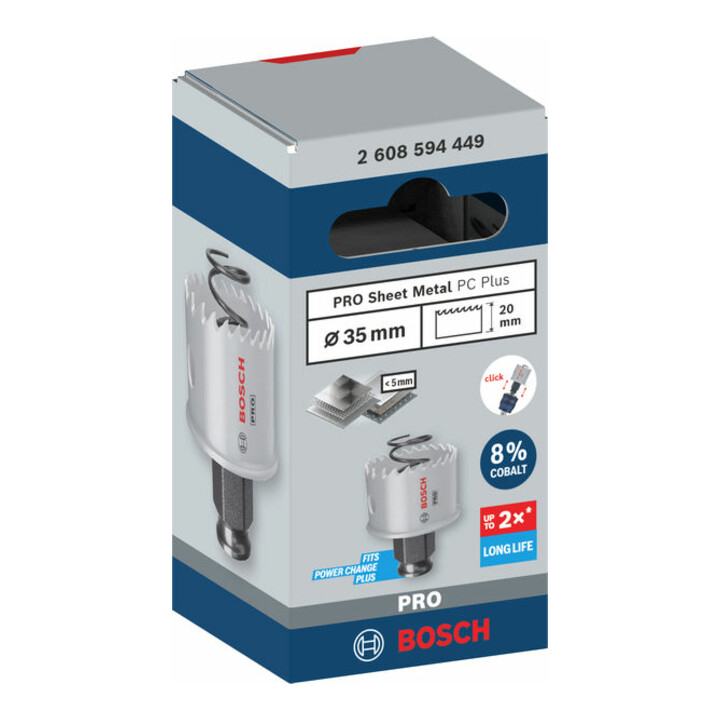 Bosch PRO Sheet Metal PC Plus Lochsäge, 35 mm