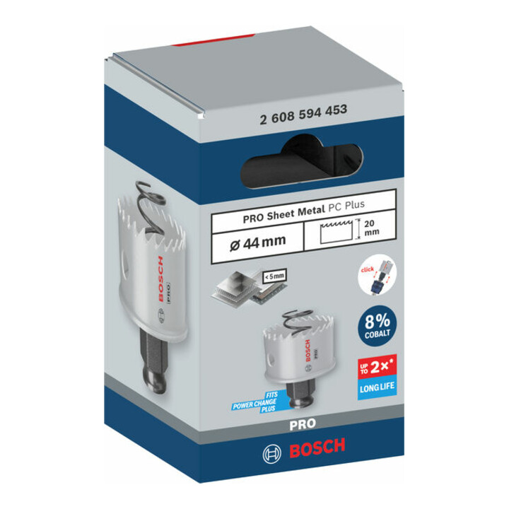 Bosch PRO Sheet Metal PC Plus Lochsäge, 44 mm