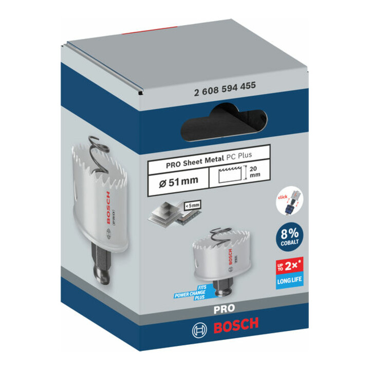 Bosch PRO Sheet Metal PC Plus Lochsäge, 51 mm