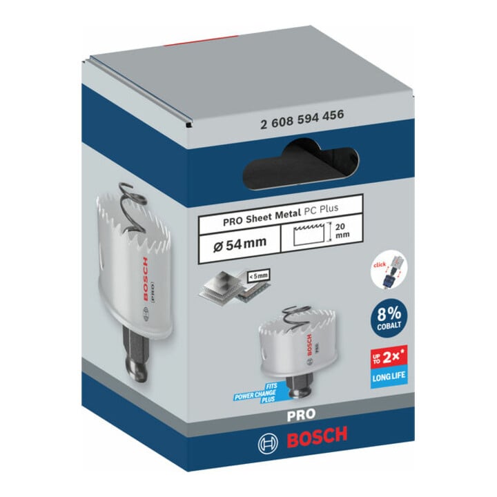 Bosch PRO Sheet Metal PC Plus Lochsäge, 54 mm