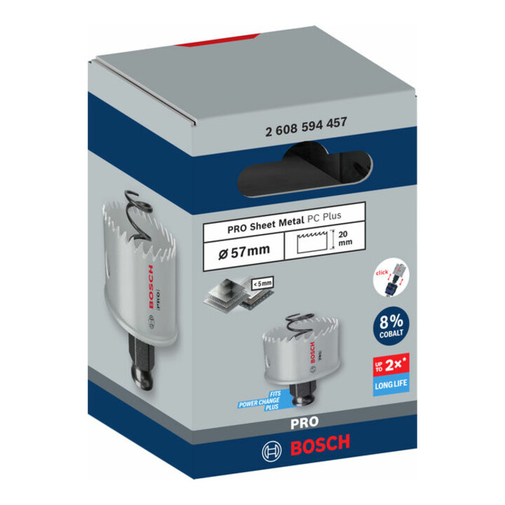 Bosch PRO Sheet Metal PC Plus Lochsäge, 57 mm