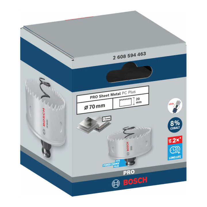 Bosch PRO Sheet Metal PC Plus Lochsäge, 70 mm
