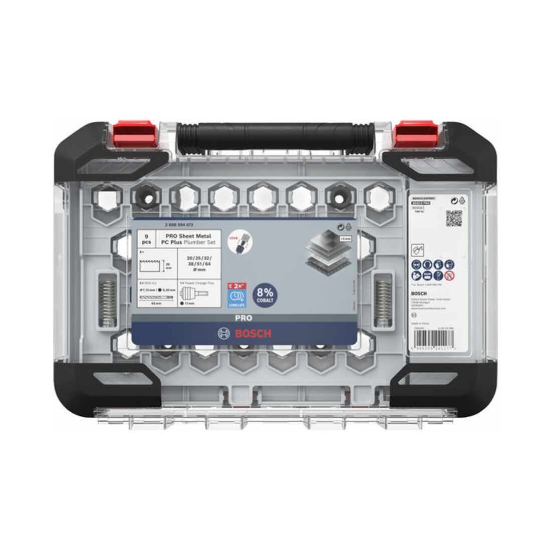Bosch PRO Sheet Metal PC Plus Lochsäge-Set, 20, 25, 64 mm, 8-tlg.