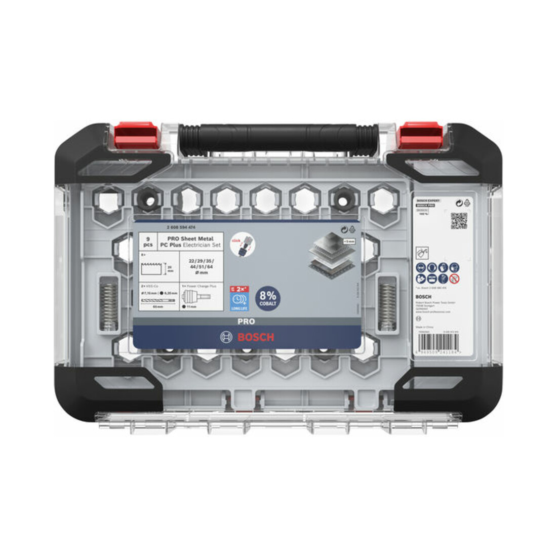 Bosch PRO Sheet Metal PC Plus Lochsäge-Set, 20, 29, 64 mm, 8-tlg.
