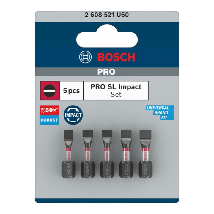 Bosch PRO SL Impact Bit Set, 25 mm, 5-tlg