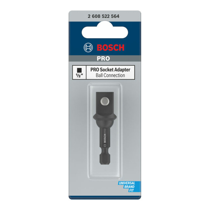 Bosch PRO Socket Adapter mit Kugelverbindung, 1/2", 50 mm