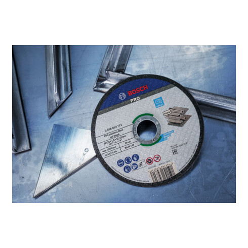 Bosch PRO Stainless Steel and Metal Trennscheibe, 125x 1,6x 22,23 mm, gerade, 100 Stk.