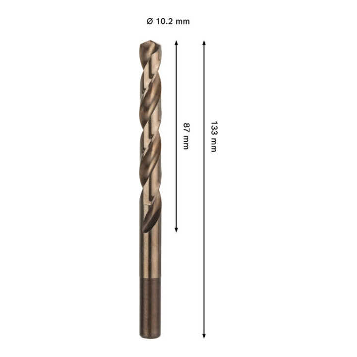 Bosch PRO Stainless Steel HSS-Co Spiralbohrer, 10,2 x 87 x 133 mm