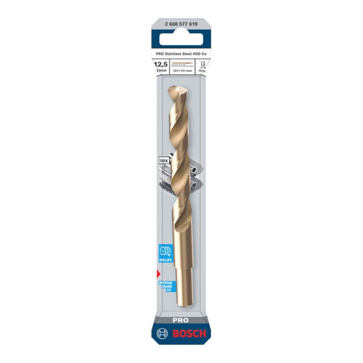Bosch PRO Stainless Steel HSS-Co Spiralbohrer, 12,5 x 101 x 152 mm