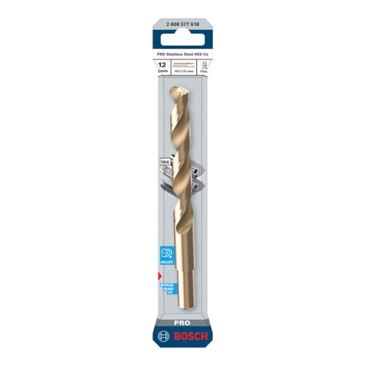 Bosch PRO Stainless Steel HSS-Co Spiralbohrer, 12 x 101 x 151 mm