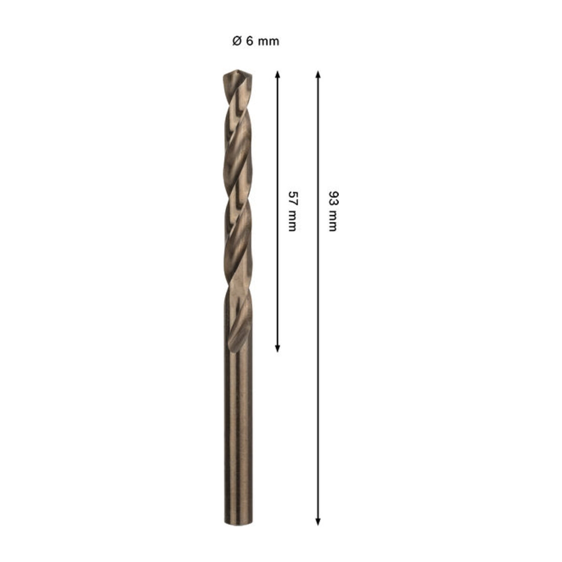 Bosch PRO Stainless Steel HSS-Co Spiralbohrer, 6 x 57 x 93 mm