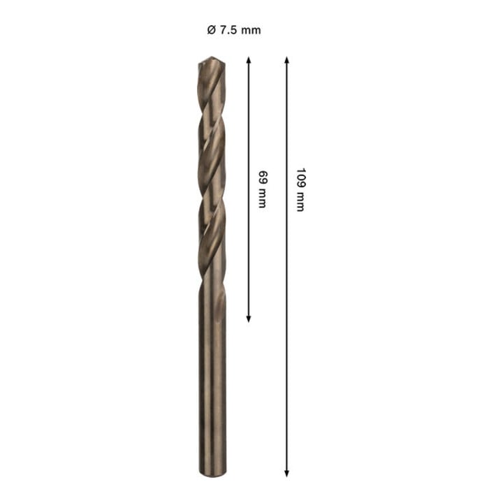 Bosch PRO Stainless Steel HSS-Co Spiralbohrer, 7,5 x 69 x 109 mm