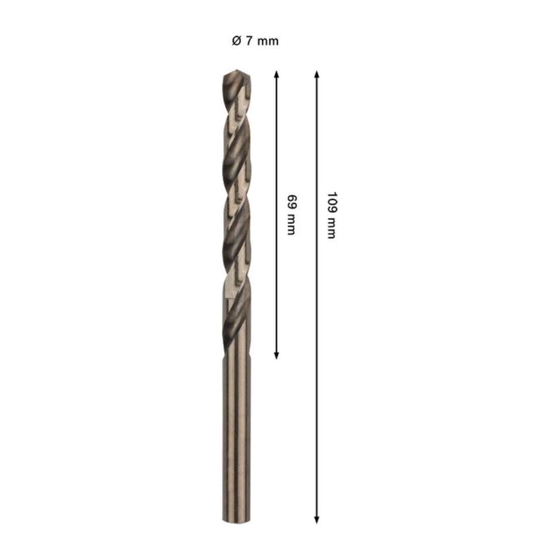 Bosch PRO Stainless Steel HSS-Co Spiralbohrer, 7 x 69 x 109 mm