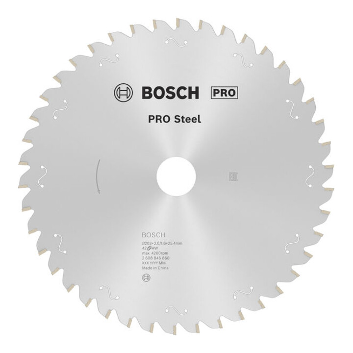 Bosch PRO Stalen snoer cirkelzaagblad, 203 x 2 x 25,4 mm