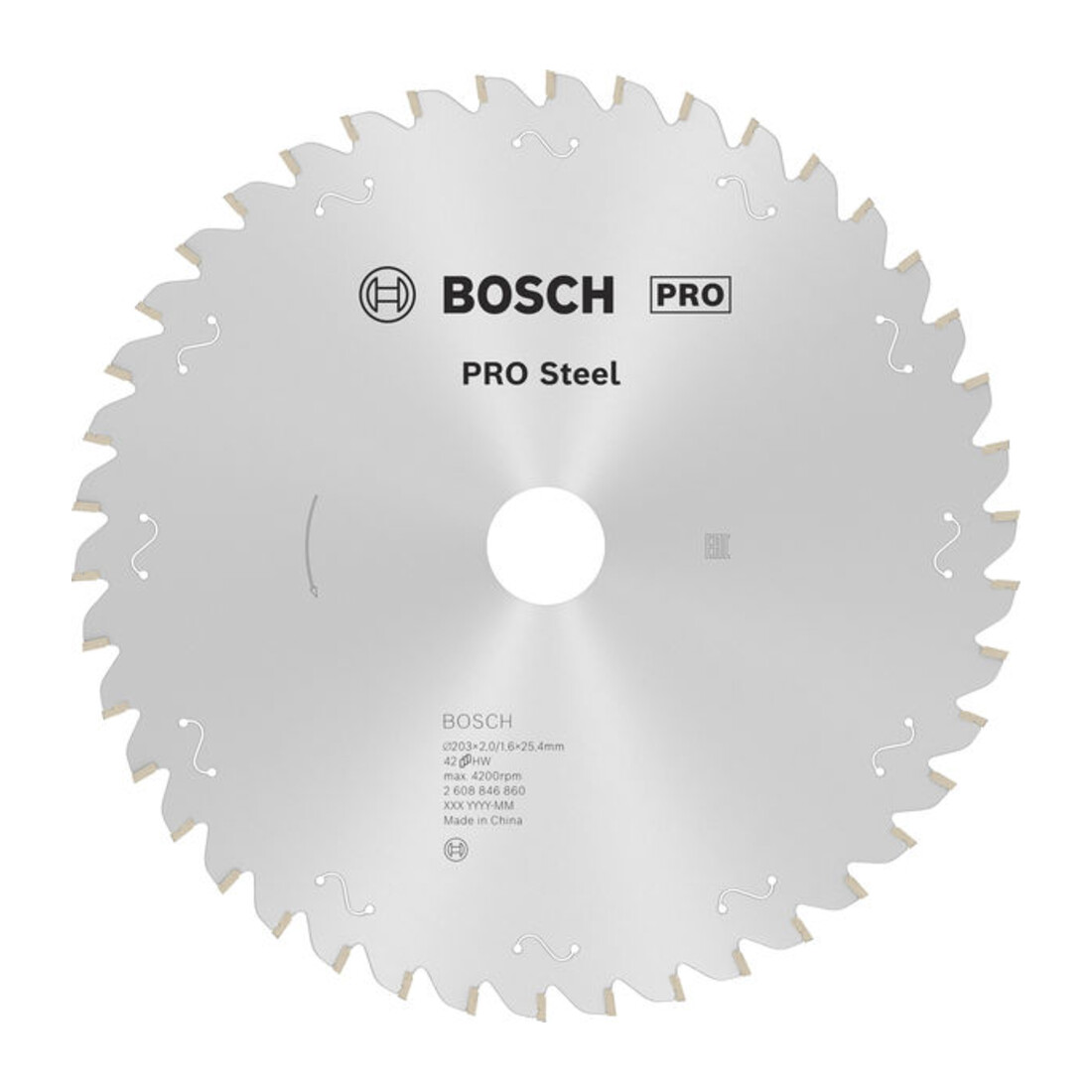 Bosch PRO Stalen snoer cirkelzaagblad, 203 x 2 x 25,4 mm