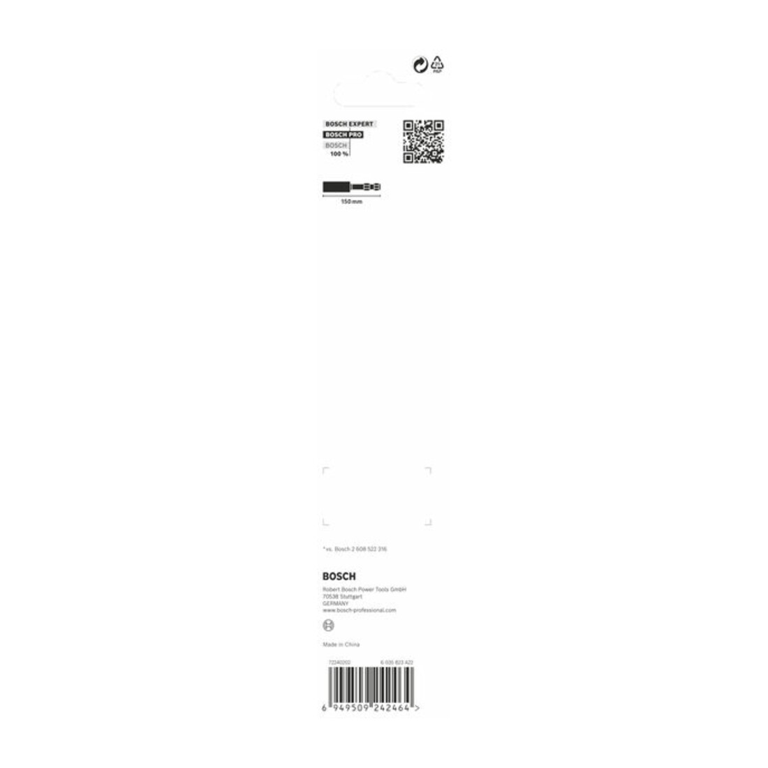 Bosch PRO Standard Bit Holder Impact, 150 mm