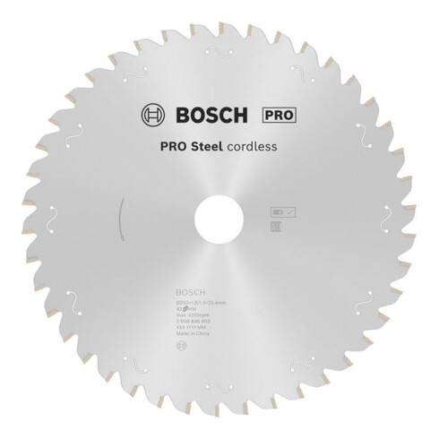 Bosch PRO Steel draadloze cirkelzaagblad, 203 x 1,8 x 25,4 mm