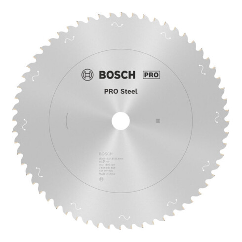 Bosch PRO Steel Sägeblatt Kreissägeblatt für Kreissägen, 305 x 2,2 x 25,4 mm, T60