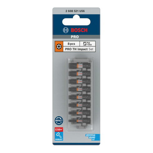 Bosch PRO TH Impact Bit-Set, 25 mm, 8-tlg