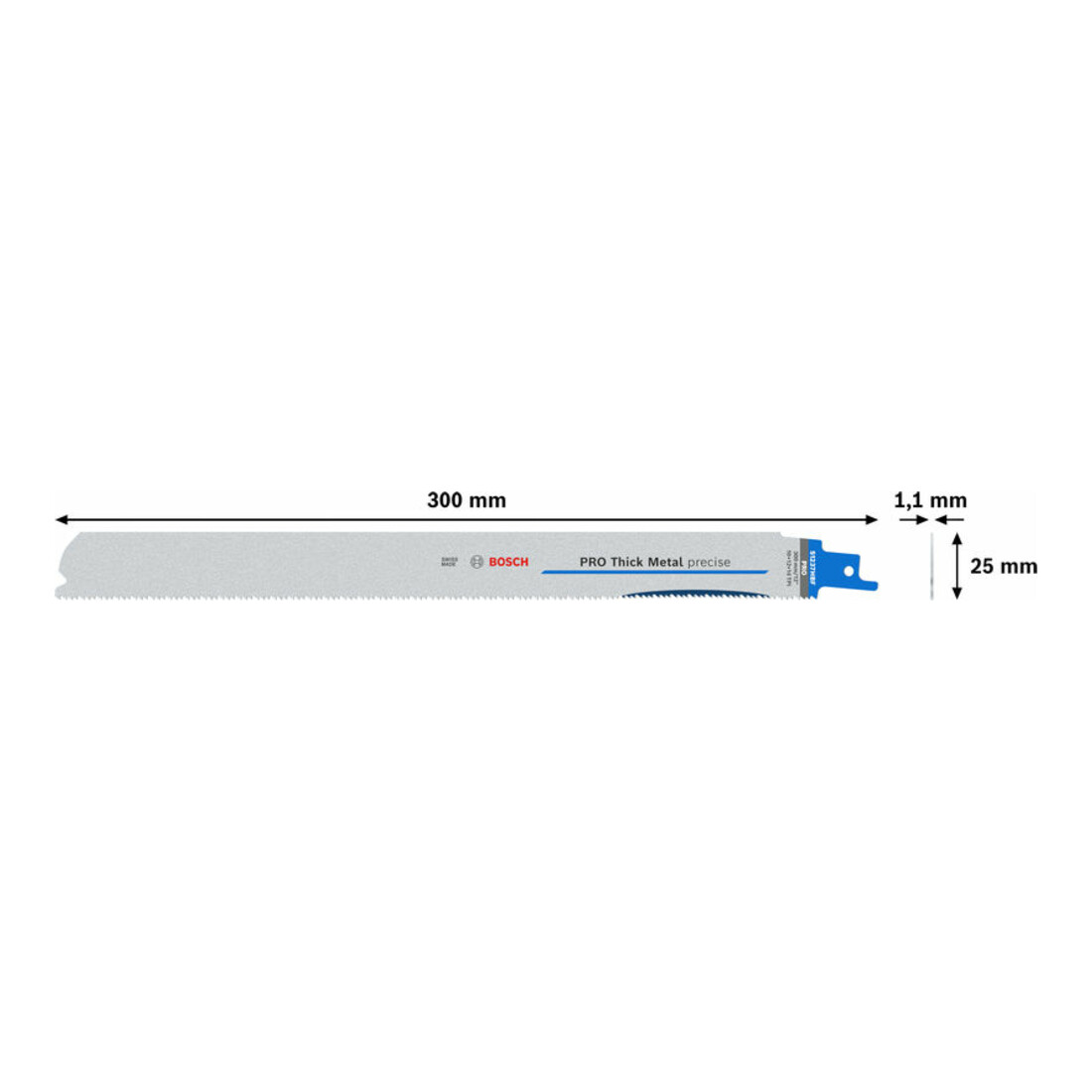 Bosch PRO Thick Metal precise S1237HBF Säbelsägeblatt, 1,1 x 25 x 300 mm, 5-tlg.