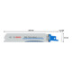 Bosch PRO Thick Metal precise S937HBF Säbelsägeblatt, 1,1 x 25 x 150 mm, 5-tlg.