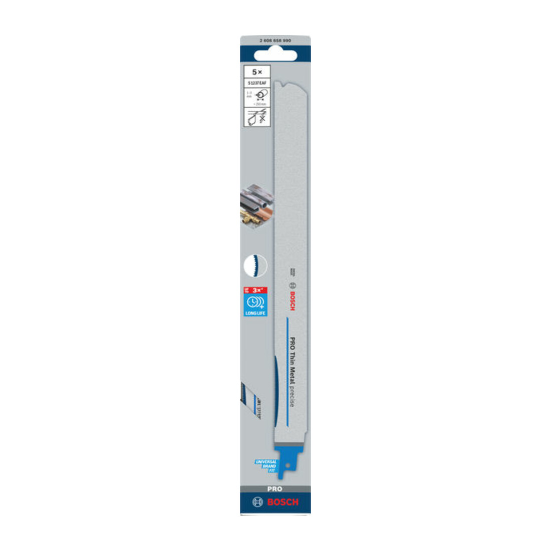 Bosch PRO Thin Metal precise S1237EAF Säbelsägeblatt, 1,1 x 25 x 300 mm, 5-tlg.