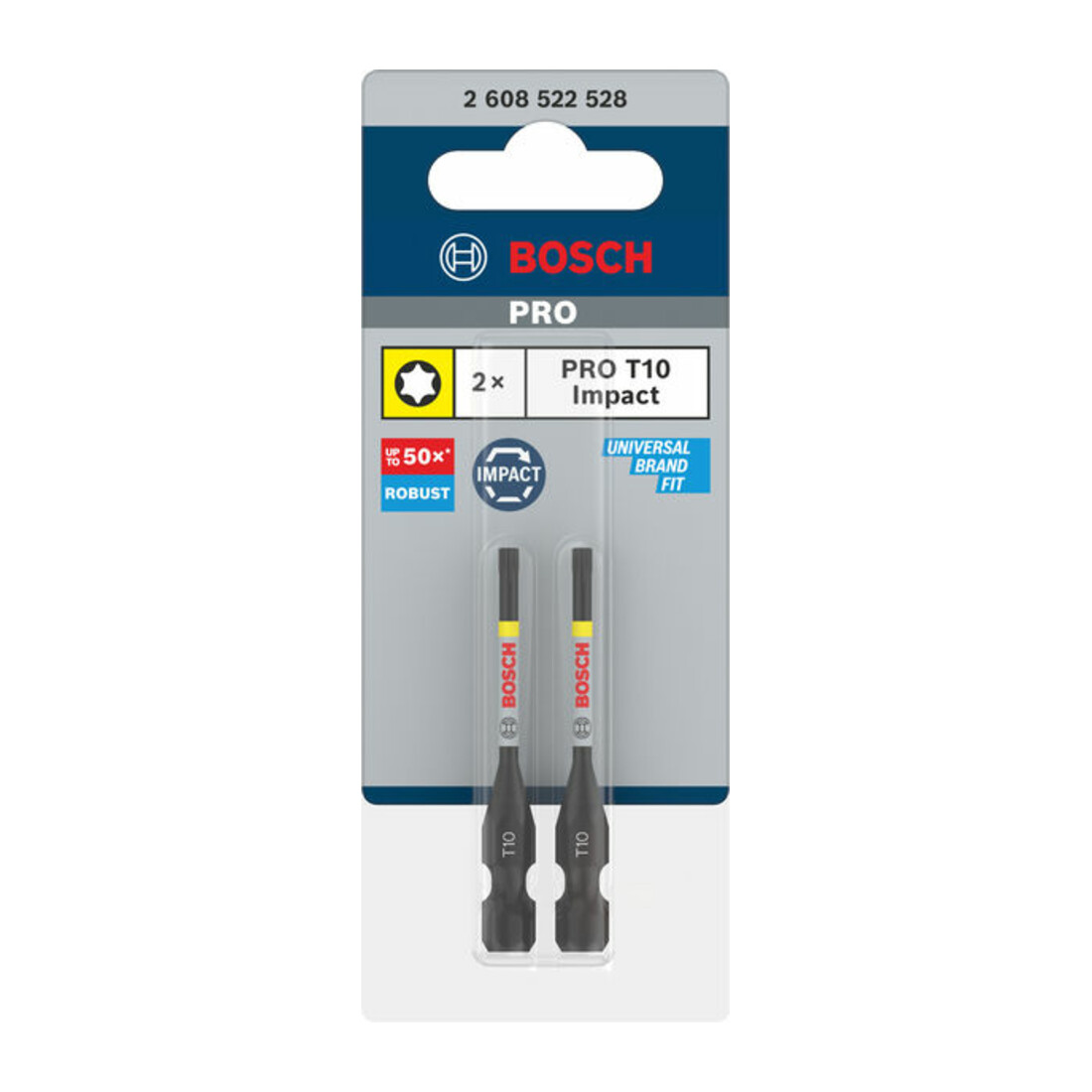 Bosch PRO Torx Impact Bit, T10, 55 mm, 2-tlg.