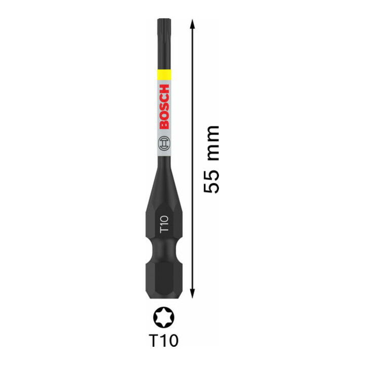 Bosch PRO Torx Impact Bit, T10, 55 mm, 2-tlg.