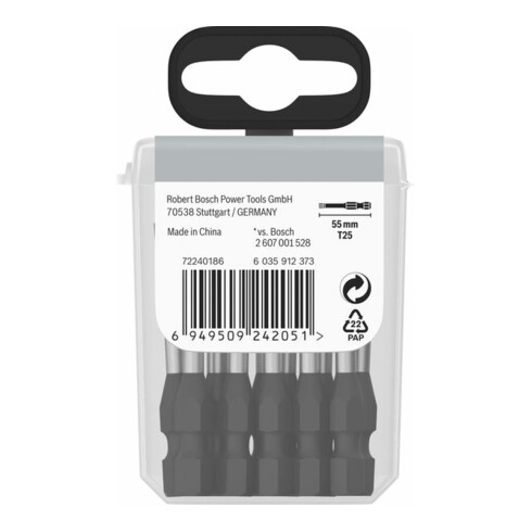 Bosch PRO Torx Impact Bit, T25, 55 mm, 15-tlg.