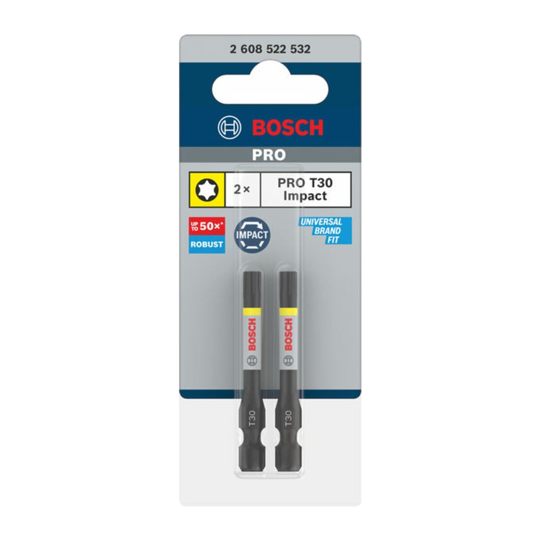 Bosch PRO Torx Impact Bit, T30, 55 mm, 2-tlg.