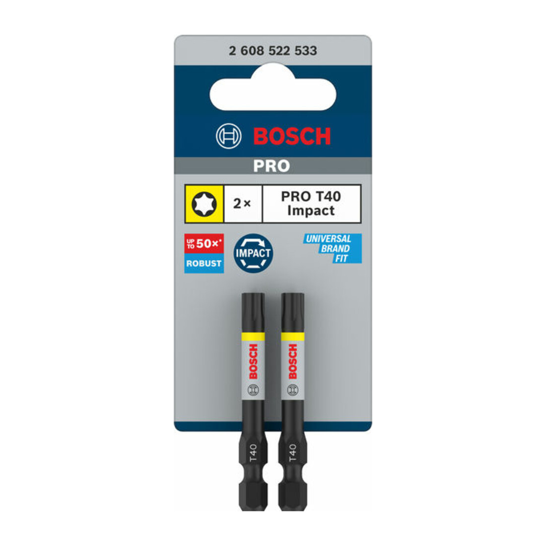 Bosch PRO Torx Impact Bit, T40, 55 mm, 2-tlg.