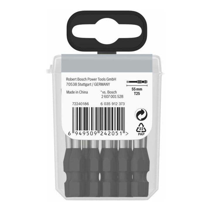 Bosch PRO TX Impact Bit, T25, 55 mm, 15-tlg.