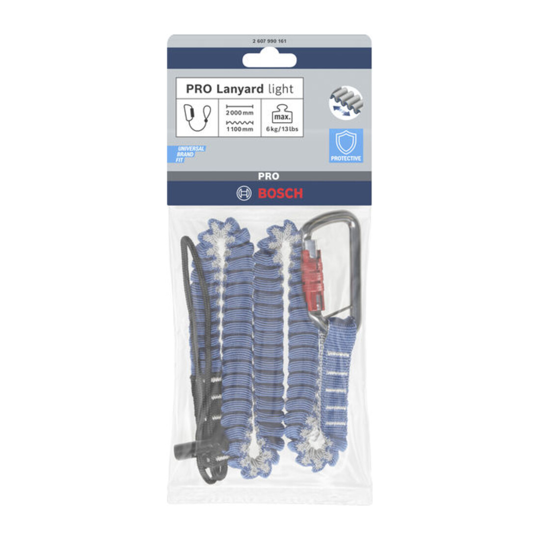 Bosch PRO Umhängeband, leicht, 6 kg, 1 Karabiner und 1 runde Kordelschlaufe