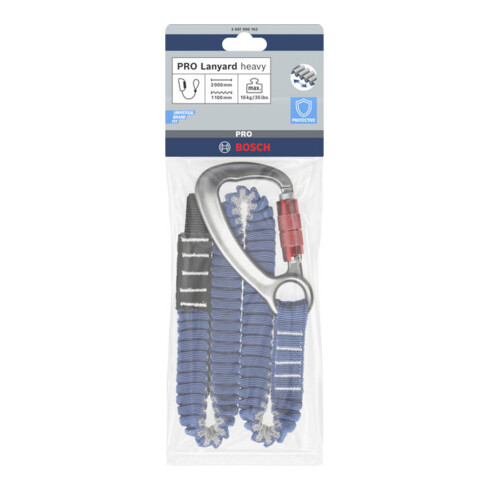 Bosch PRO Umhängeband, schwer, 16 kg, 1 Karabiner und 1 flache Kordschlaufe