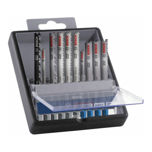 Bosch PRO Wood and Metal Stichsägeblatt Set, T 144 DP, T 121 BFC, 100 mm, 10-tlg.