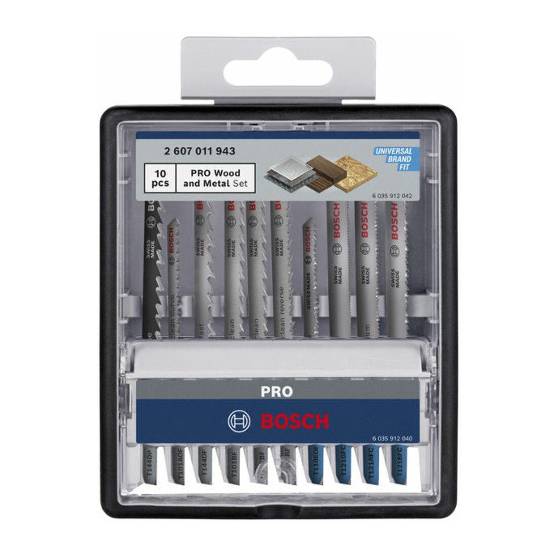 Bosch PRO Wood and Metal Stichsägeblatt Set, T 144 DP, T 121 BFC, 100 mm, 10-tlg.