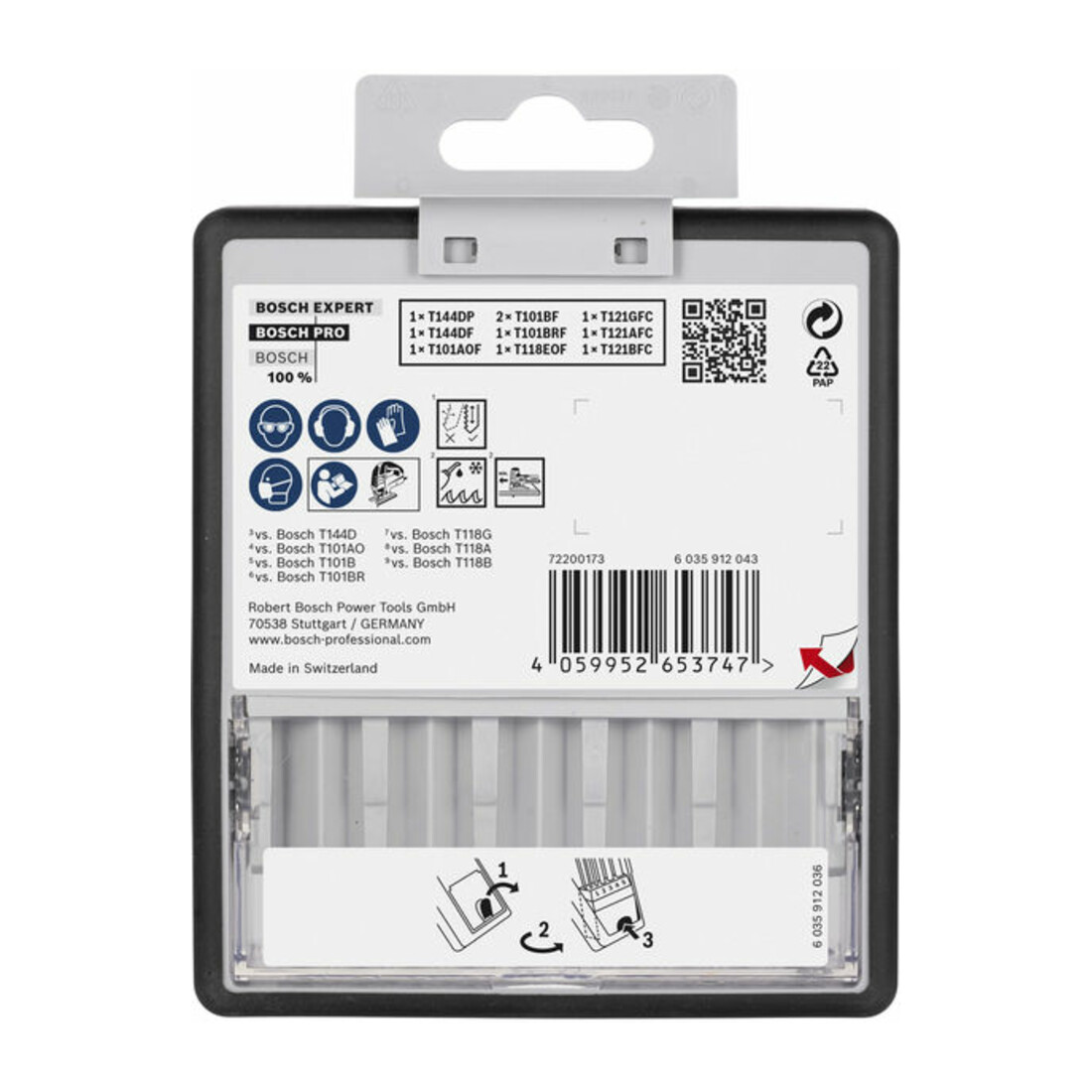 Bosch PRO Wood and Metal Stichsägeblatt Set, T 144 DP, T 121 BFC, 100 mm, 10-tlg.