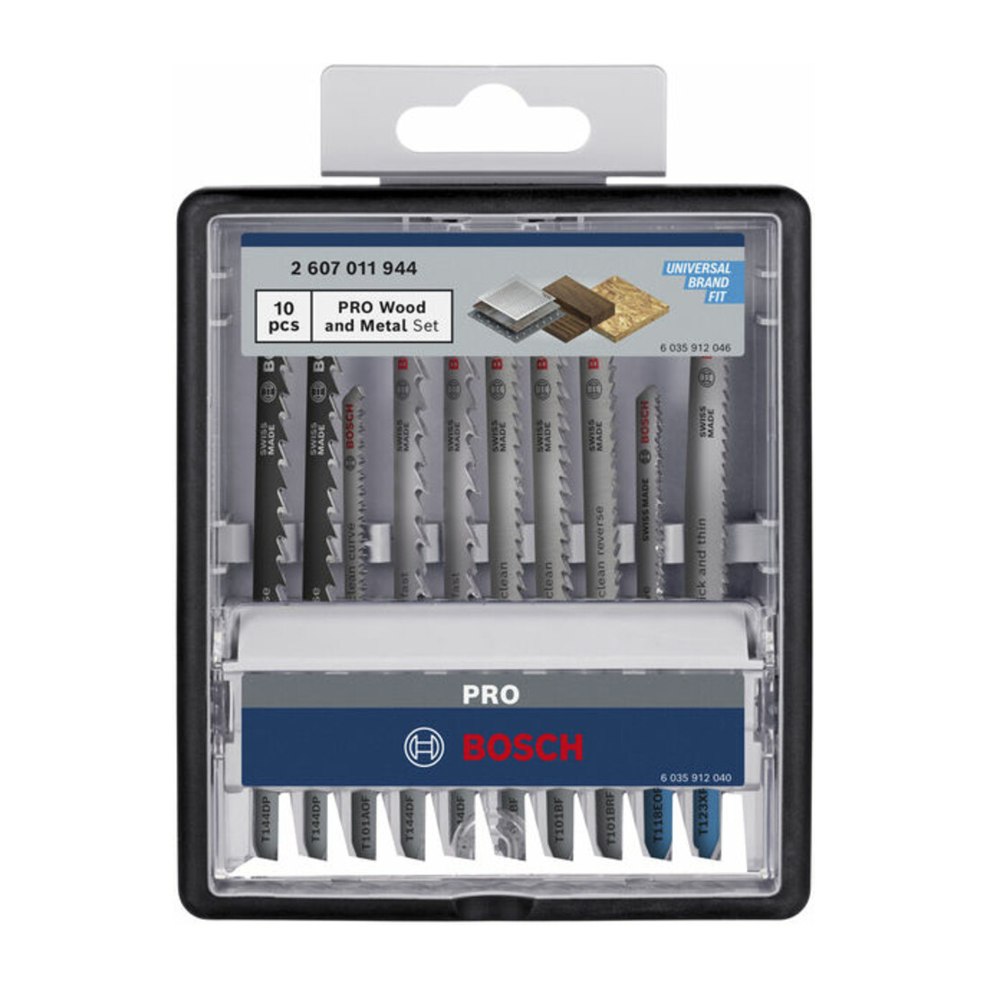 Bosch PRO Wood and Metal Stichsägeblatt Set, T 144 DP, T 123 XF, 100 mm, 10-tlg.