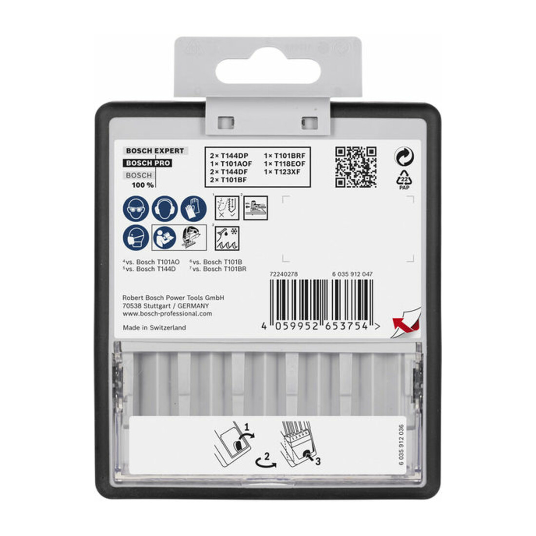 Bosch PRO Wood and Metal Stichsägeblatt Set, T 144 DP, T 123 XF, 100 mm, 10-tlg.
