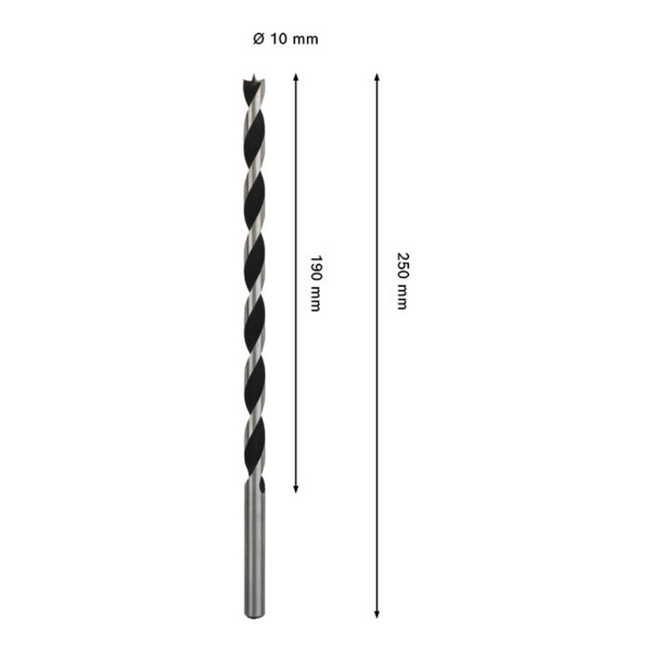 Bosch PRO Wood Holzspiralbohrer, 10x190x250 mm